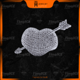 Nhẫn HEART SHAPE đính đá phong cách đường phố CS024