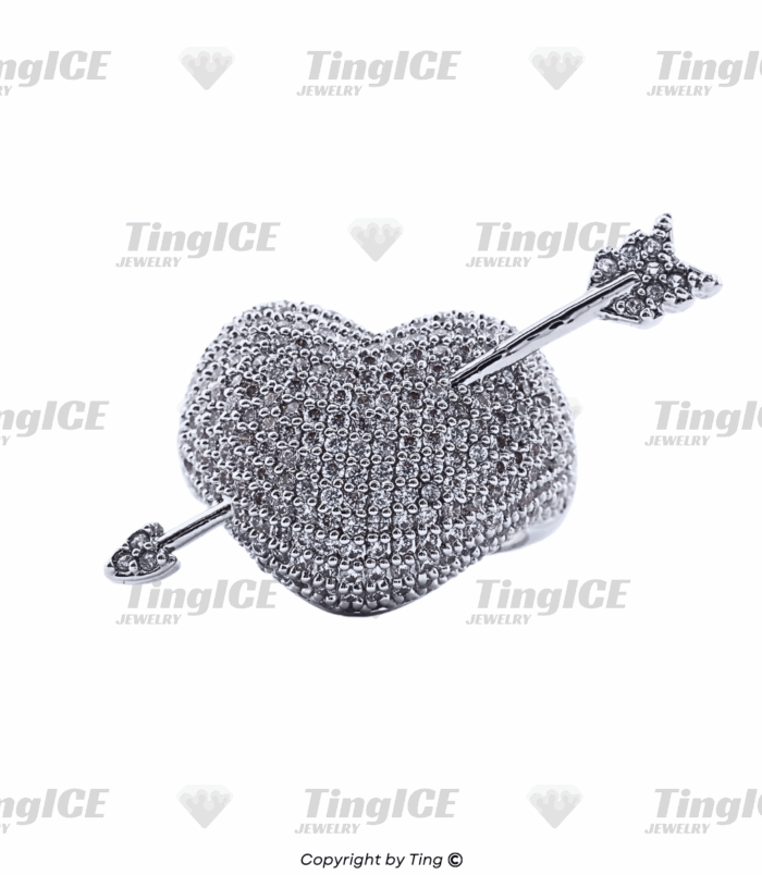 Nhẫn HEART SHAPE đính đá phong cách đường phố CS024