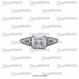 Nhẫn nữ moissanite 1 Carat NLM08