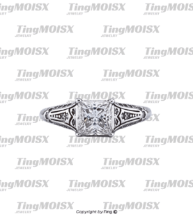Nhẫn nữ moissanite 1 Carat NLM08