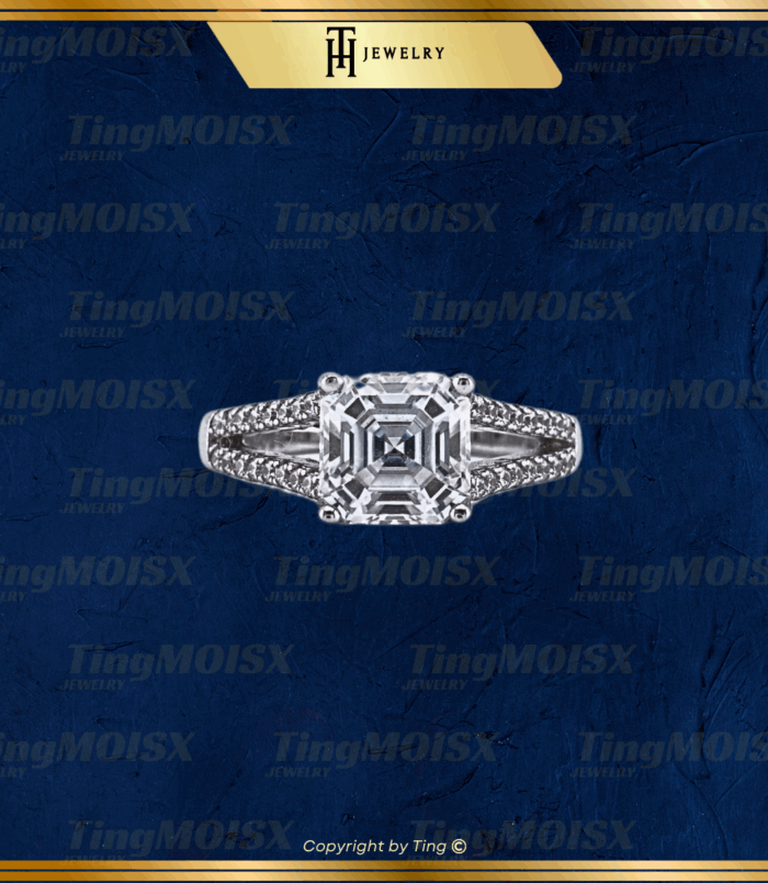Nhẫn nữ moissanite NLM09