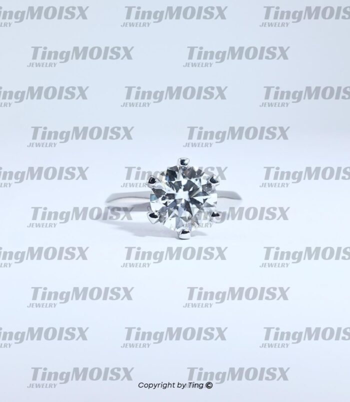 Nhẫn Nữ s925 Đính Mois Hạt Chủ 1 CARA sang trọng NLM001