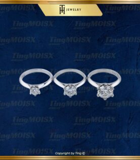 Nhẫn Nữ s925 Đính Mois Hạt Chủ 1 CARA sang trọng NLM001