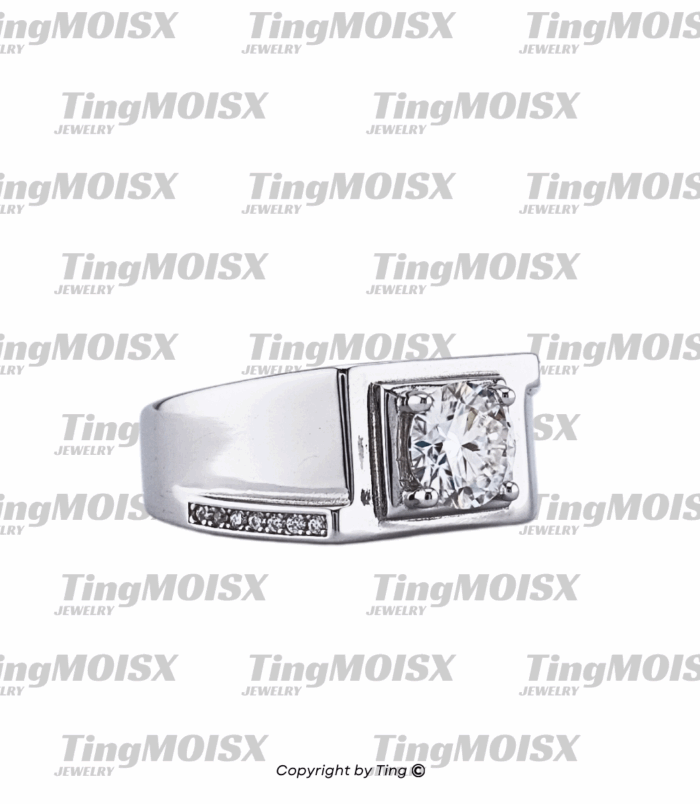 Nhẫn nam moissanite NNM05