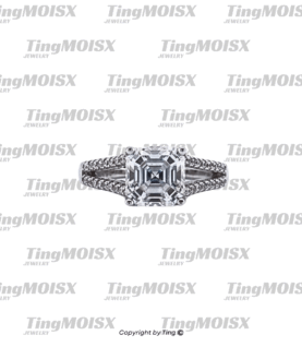 Nhẫn nữ moissanite NLM09