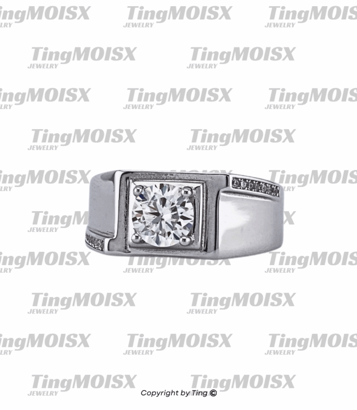 Nhẫn nam moissanite NNM05