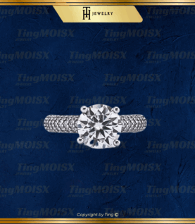 Nhẫn nữ moissanite 2 Carat NLM07