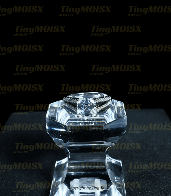 Nhẫn nữ moissanite NLM09