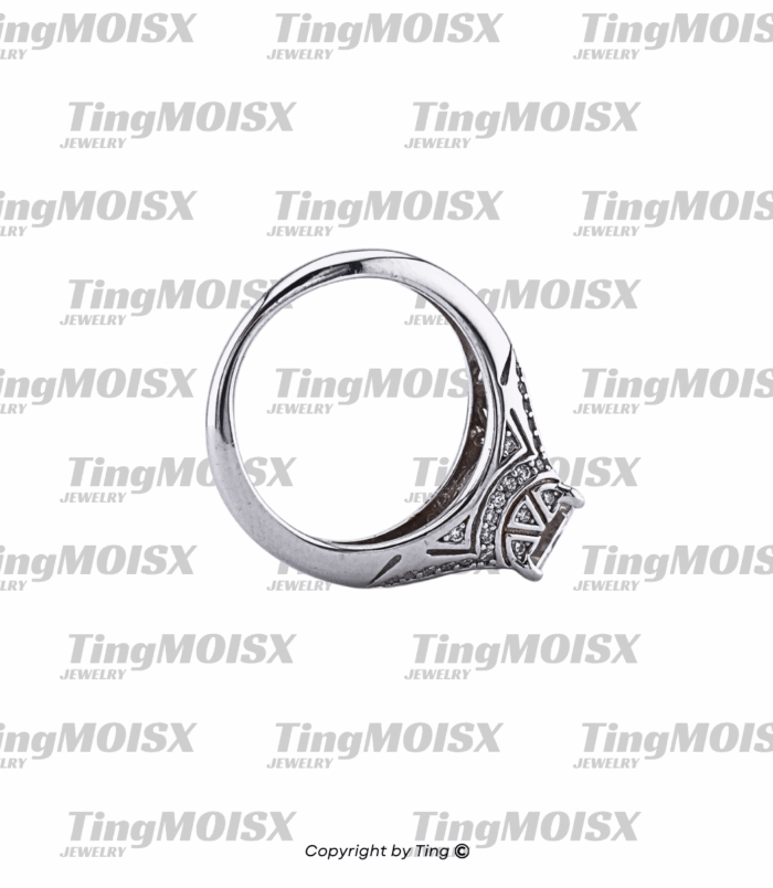 Nhẫn nữ moissanite 1 Carat NLM08