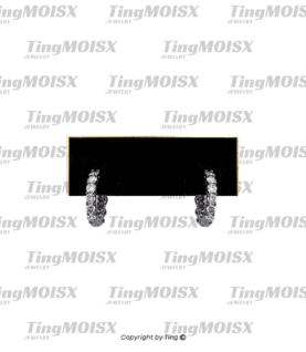 Khuyên tai Bạc S925 Móc Mois Round Đính Viền 0.9 CARA Thanh Lịch BTM06