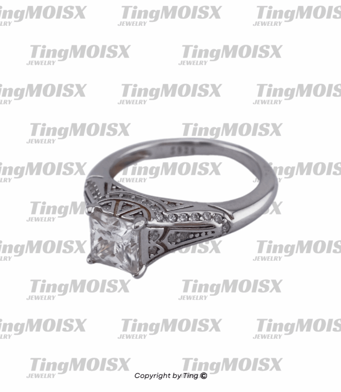 Nhẫn nữ moissanite 1 Carat NLM08