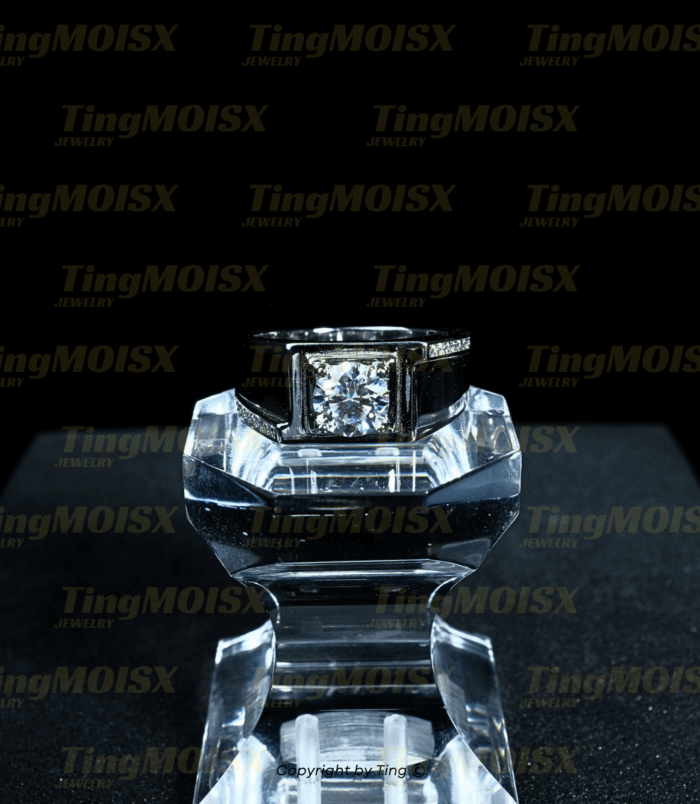 Nhẫn nam moissanite NNM05