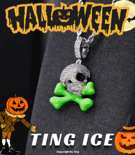 ( Lễ Hội Halloween ) Mặt dây chuyền DEVIL đính full sơn neon thời trang nam nữ