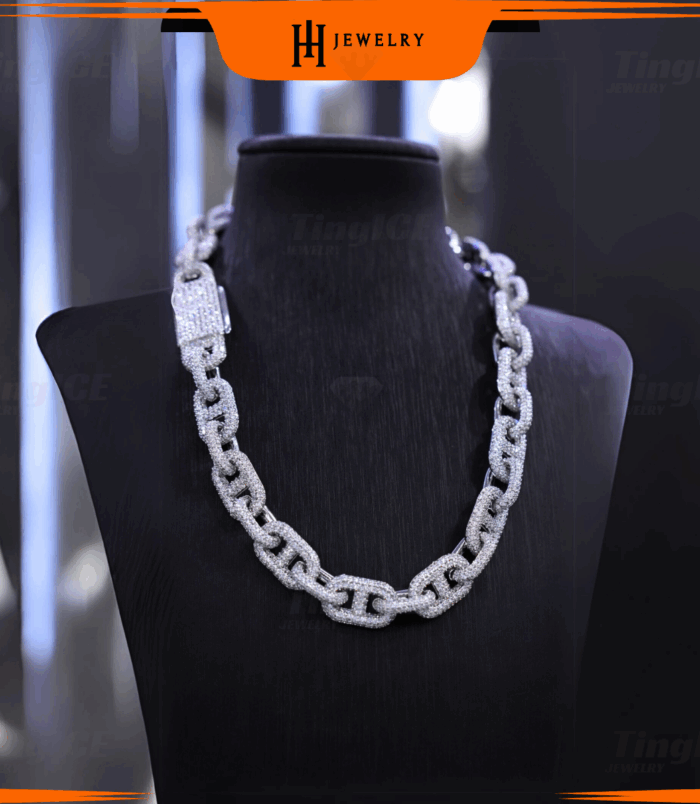 Dây chuyền đính full mắt xích phong cách HipHop CB0205