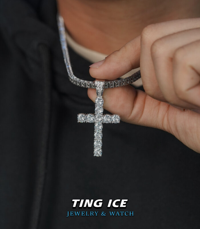 Mặt dây chuyền Cross Bạc S925 Full Cz 5A