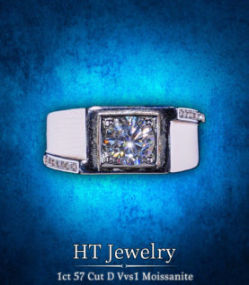 Nhẫn nam moissanite NNM05