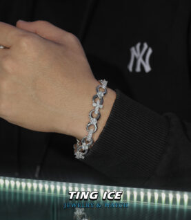 Lắc tay Vô Cực mix Cross Bạc S925 Full Cz 5A