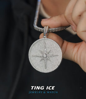 Mặt dây chuyền Star Tròn Bạc S925 Full Moissanite