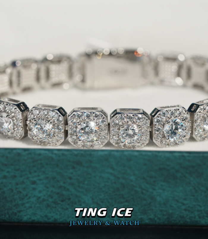 Lắc tay Tennis Vuông Bạc s925 Full Cz 5A