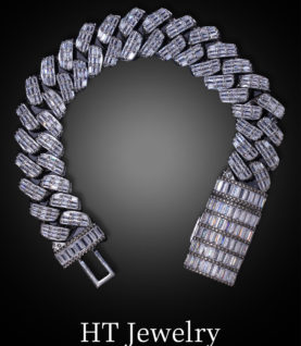 Vòng Tay Cuban Bracelet 20mm FUll Baguette