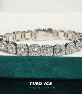 Lắc tay Tennis Vuông Bạc s925 Full Cz 5A