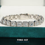 Lắc tay Tennis Vuông Bạc s925 Full Cz 5A