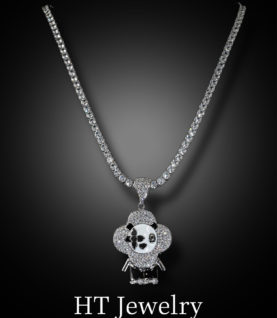 Mặt dây chuyền hoa đính full thiết kế thời thượng phù hợp nam nữ Jewelry Chain Trang Sức