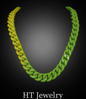Dây Chuyền Cuban Chain Paint Green Yellow