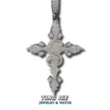 Mặt dây chuyền Cross S Gothic Bạc S925 Full Moissanite