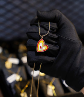 Dây Chuyền Pendant Hear Red Yellow ( Plated gold )