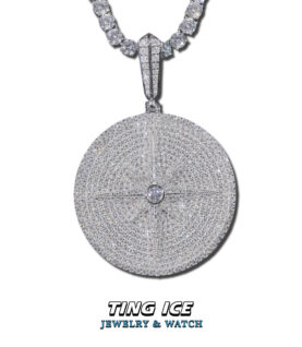 Mặt dây chuyền Star Tròn Bạc S925 Full Moissanite