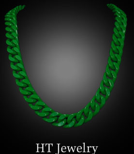 Dây Chuyền Cuban Chain Paint Green