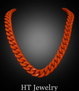 Dây Chuyền Cuban Chain Paint Orange