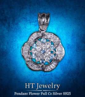 Mặt Dây Chuyền Pendant Flower Full CZ Silver s925