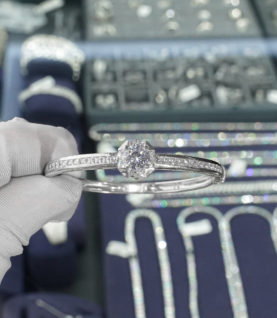 Vòng Tay Cuff Nữ Bạc S925