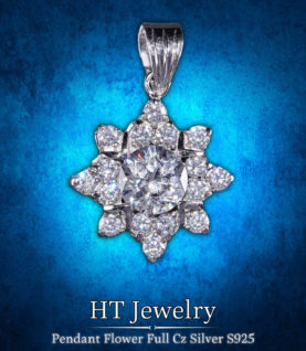 Mặt Dây Chuyền Pendant Flower Full CZ Silver s925