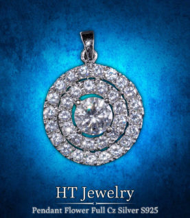 Mặt Dây Chuyền Pendant Flower Full CZ Silver s925