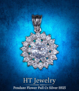 Mặt Dây Chuyền Pendant Flower Full Cz Silver s925