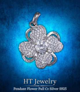 Mặt Dây Chuyền Pendant Flower Full Cz Silver s925