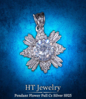 Mặt Dây Chuyền Pendant Flower Full Cz Silver s925
