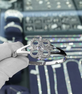 Vòng Tay Cuff Nữ Bạc S925