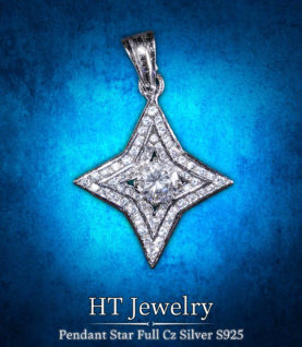 Mặt Dây Chuyền Pendant Star Full Cz Silver s925