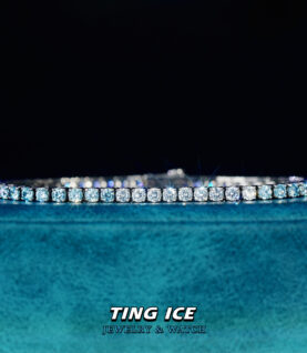Lắc tay Tennis Blue Ice màu xanh mát lạnh giữa thiên nhiên 2025