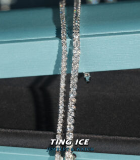 Lắc tay Tennis 3 ly Bạc S925 Full Moissanite