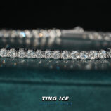 Lắc tay Tennis 3 ly Bạc S925 Full Moissanite