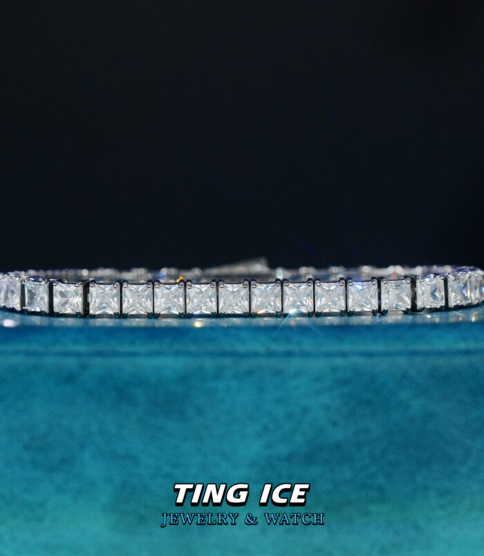 Lắc tay Tennis Baguette Vuông Full Ice Cz 5A