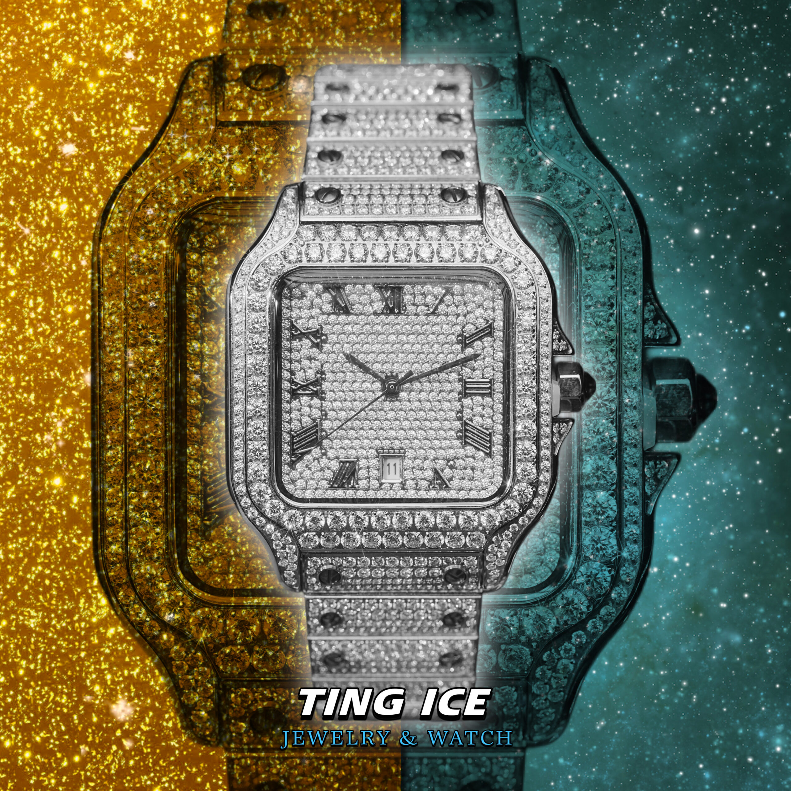 Đồng hồ Ice Watch bản vuông Full Cz 5A