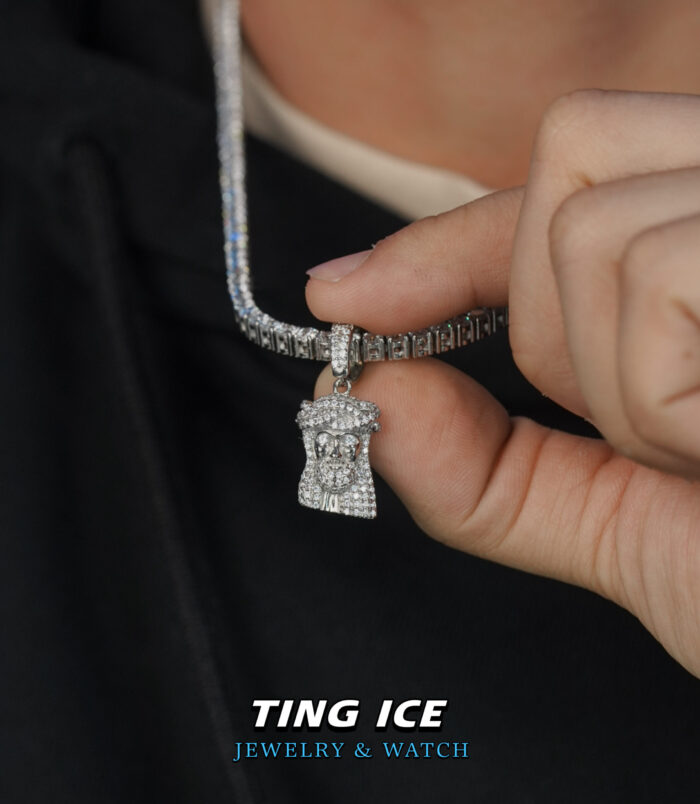 Mặt dây chuyền Jesus bạc S925 Full Cz 5A