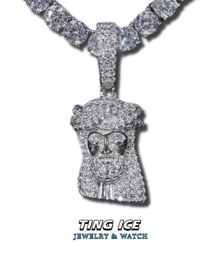 Mặt dây chuyền Jesus bạc S925 Full Cz 5A