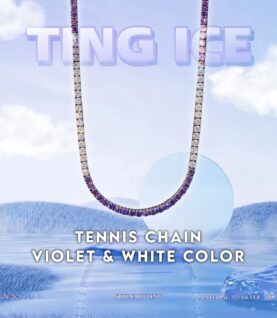 Dây chuyền Tennis Violet White bản màu huyền bí 2025